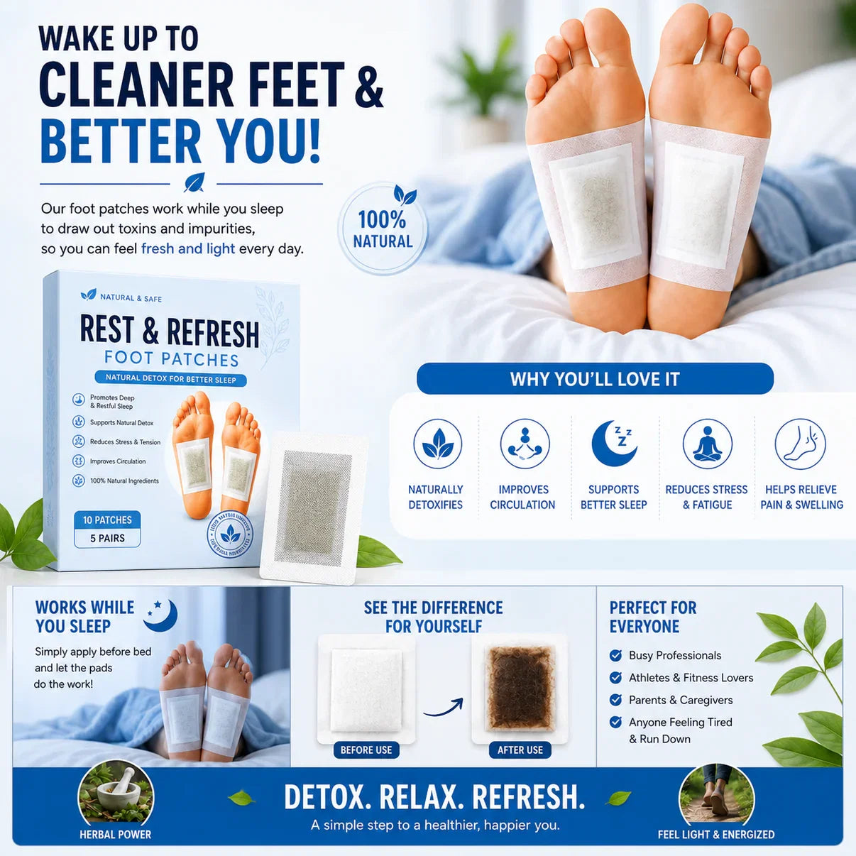 AYURVEDIC POWER Foot Patches | Buy 1 Get 3 FREE