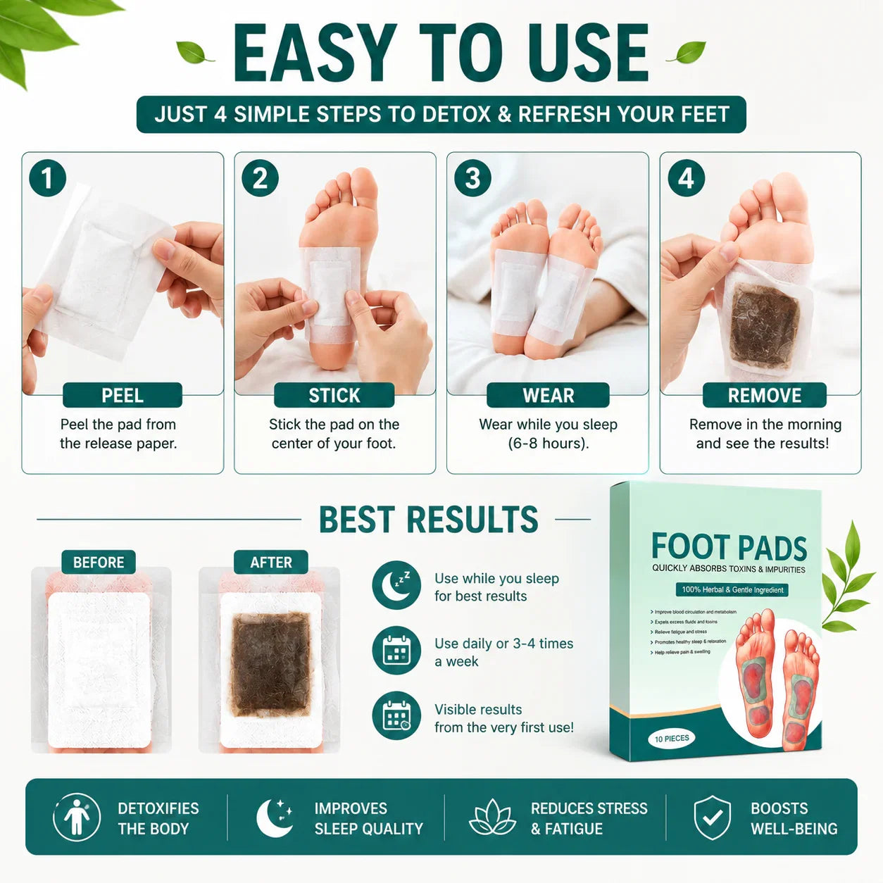 Sleep & Refresh Foot Patches | Buy 1 Get 3 FREE