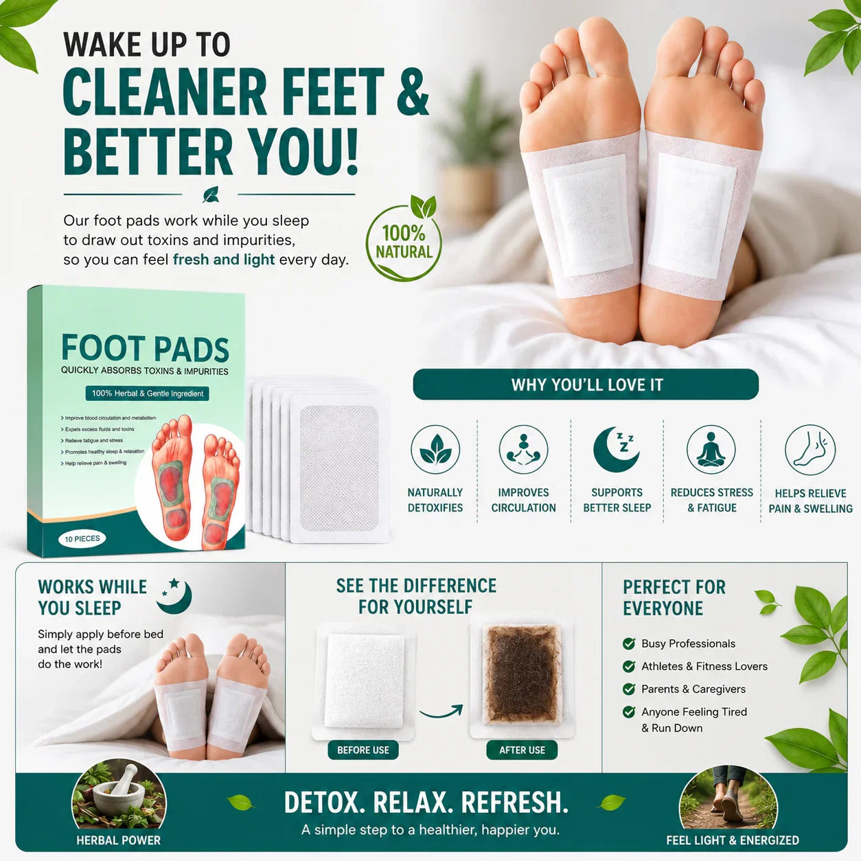 Sleep & Refresh Foot Patches | Buy 1 Get 3 FREE