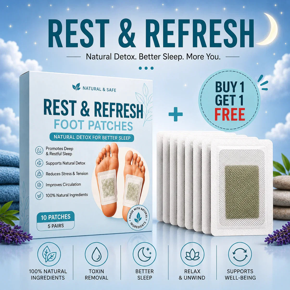 AYURVEDIC POWER Foot Patches | Buy 1 Get 3 FREE